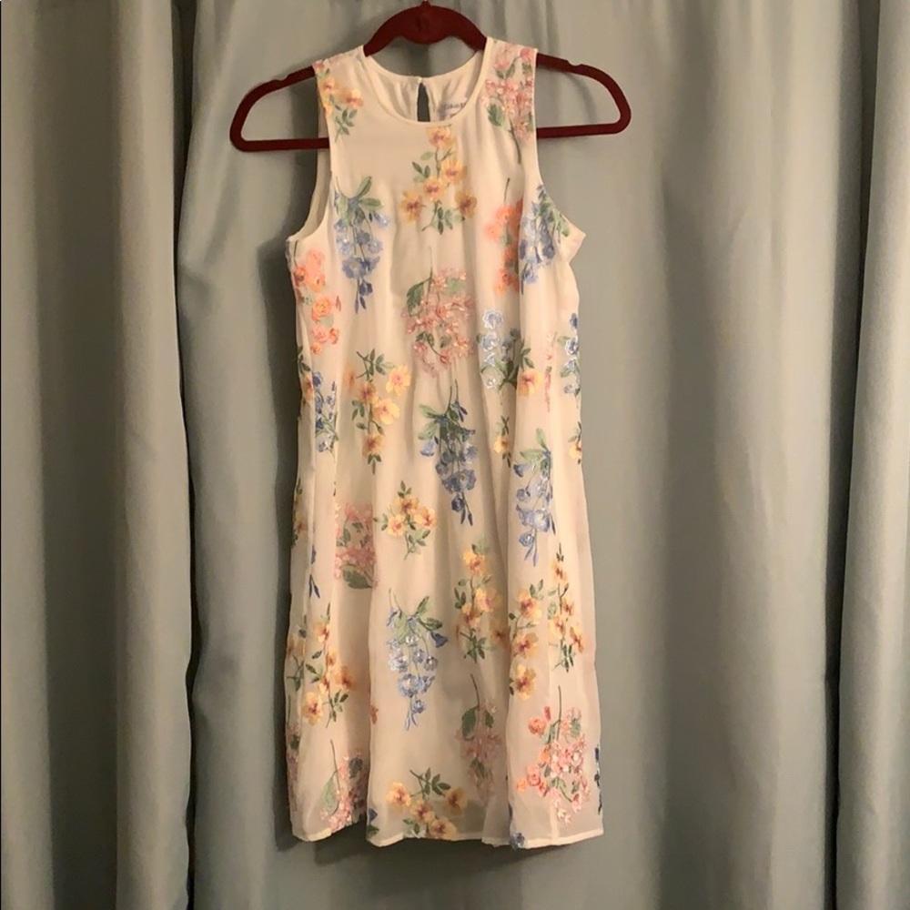 Calvin Klein Embroidered Dress